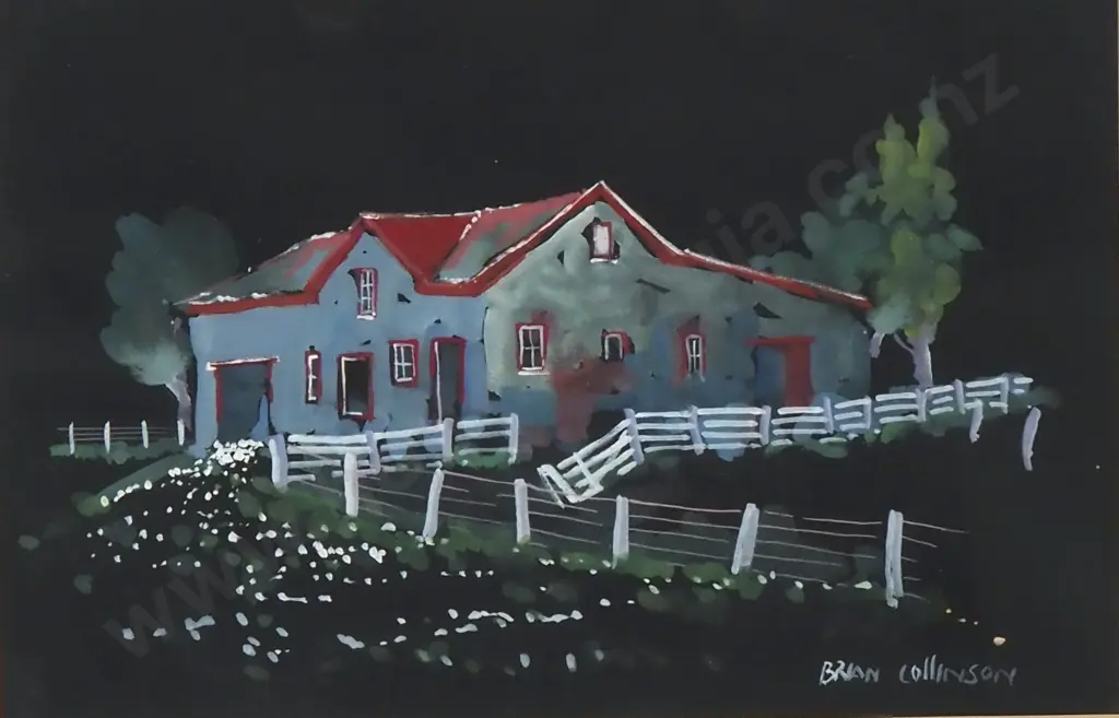 Brian Collinson - Old Farm House, Water Colour & Gouache Image 1++