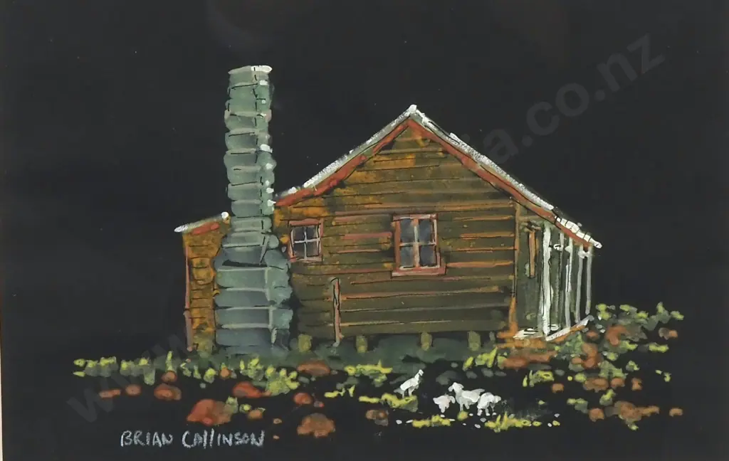 Brian Collinson - Farm Worker House, Water Colour & Gouache Image 1++