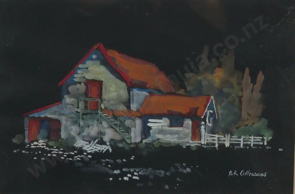 Brian Collinson - Old Barn, Water Colour & Gouache Image 1++