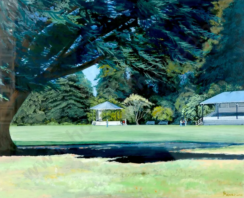 E Arnold - Summer at the Park, Acrylic Image 1++
