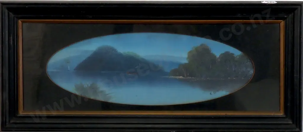 E Davies - Colonial Scene w Steamer, Watercolour Image 1++