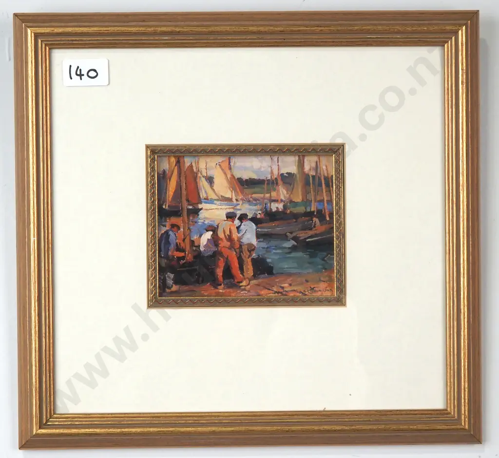 Sydney Lough Thompson - Fishermen in Red, Print Image 1++