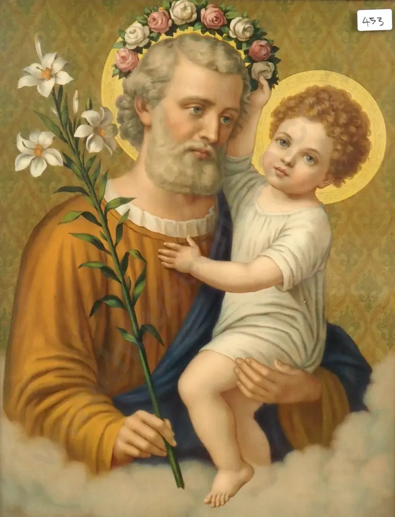 Artist Unknown - St Joseph & the Baby Jesus, Print Image 1++