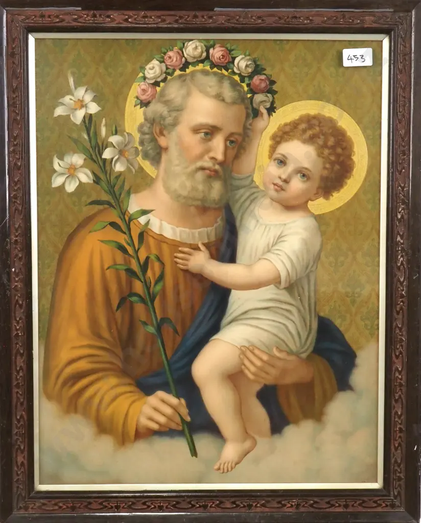 Artist Unknown - St Joseph & the Baby Jesus, Print Image 1++