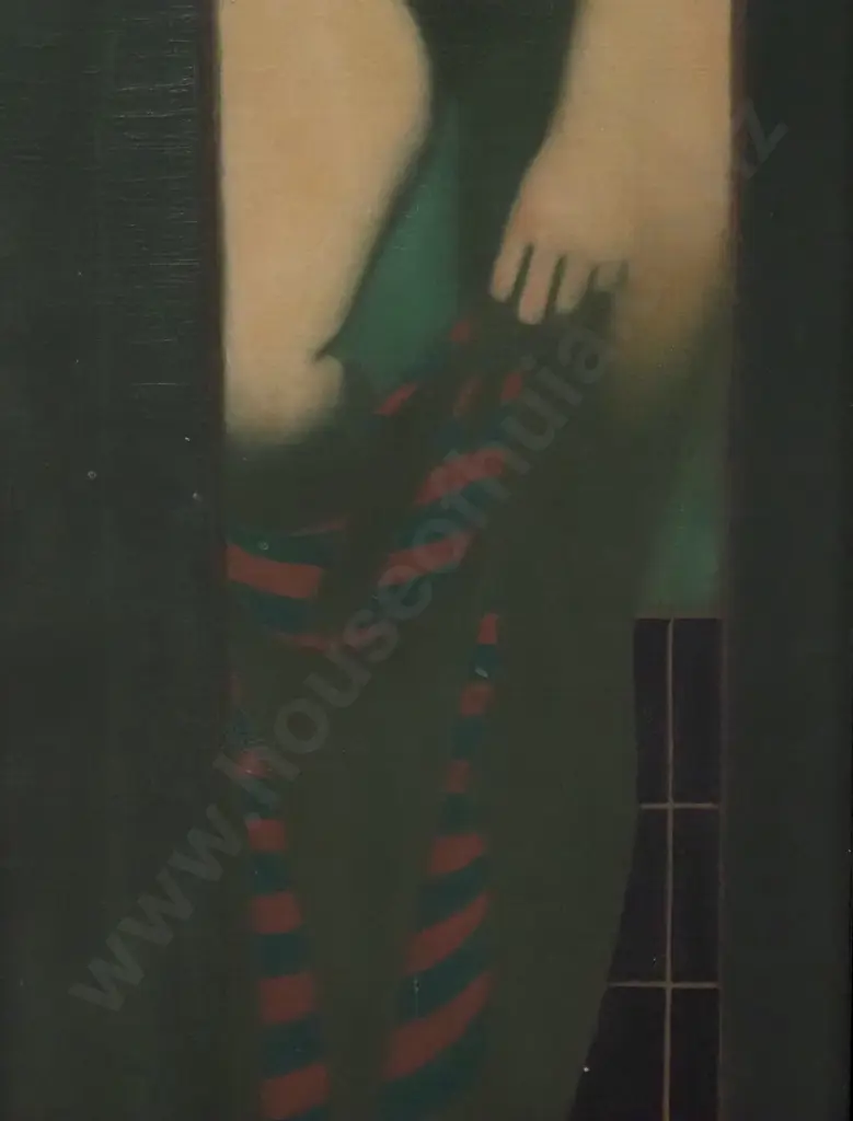 LouBennikov Fente - Naked Lady, Acrylic on Canvas in Wooden Easel Frame Image 1++