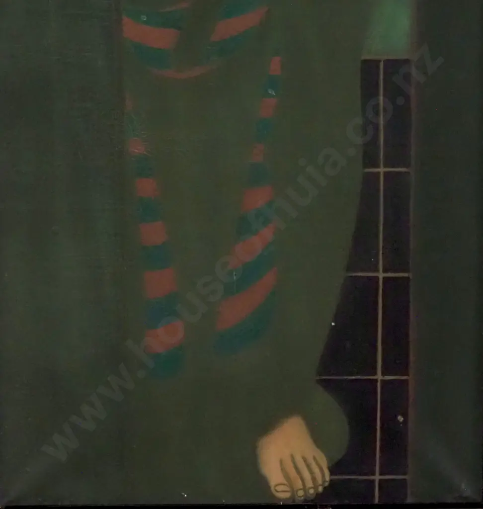 LouBennikov Fente - Naked Lady, Acrylic on Canvas in Wooden Easel Frame Image 1++