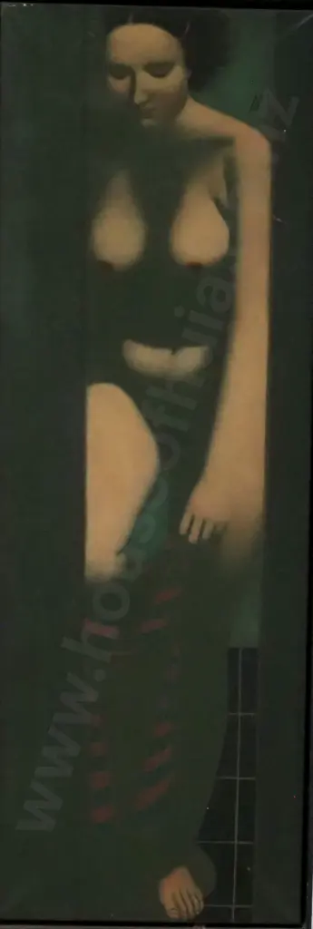 LouBennikov Fente - Naked Lady, Acrylic on Canvas in Wooden Easel Frame Image 1++