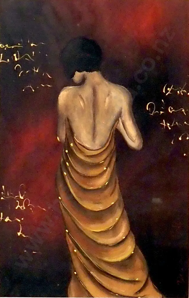 Artist Unknown - Figure from Behind, Acrylic Image 1++