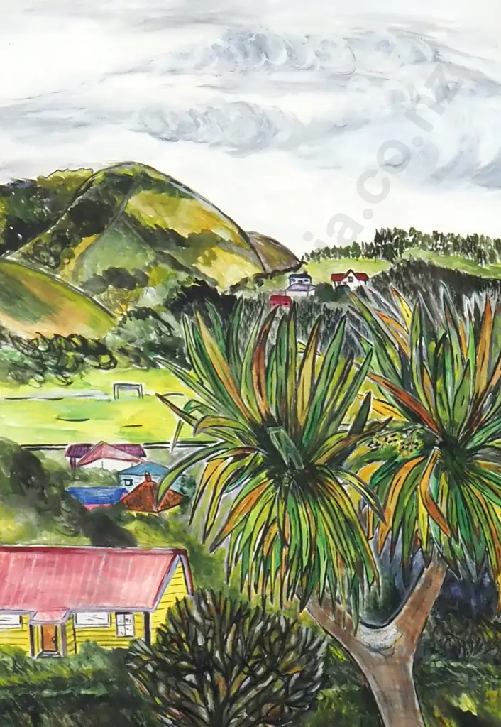 Dorothy Golder - Wellington Scene (1991), Watercolour & Gouache Image 1++
