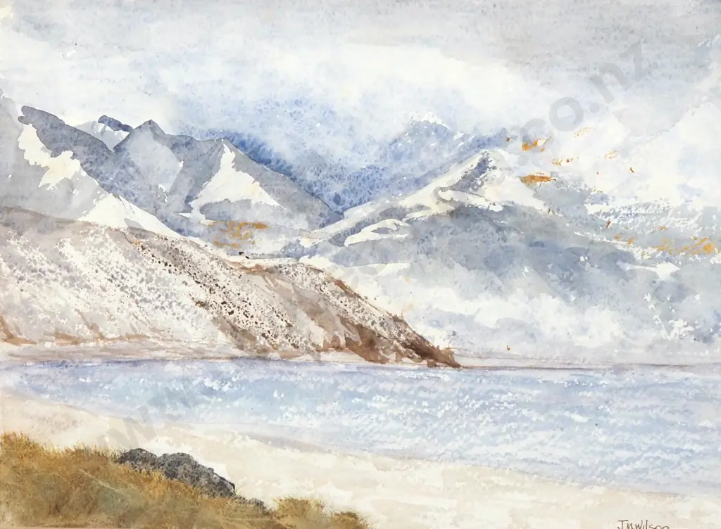 J M Wilson - Landscape Scene, Watercolour Image 1++