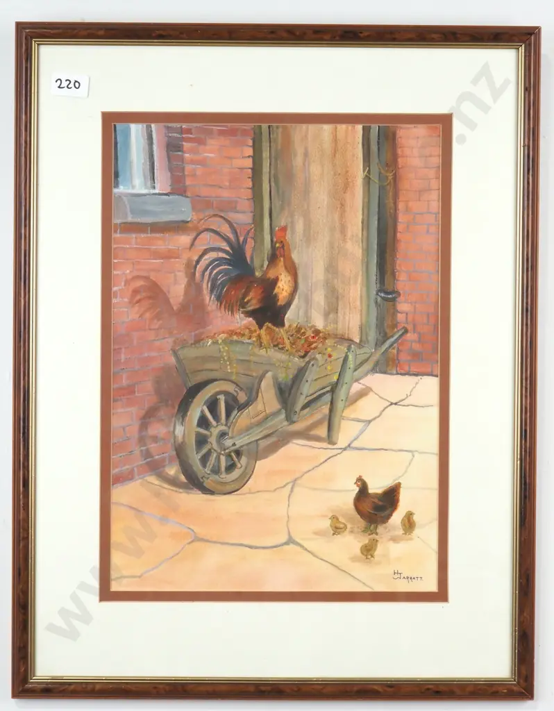 H Jarratt - The Rooster Stands High, Watercolour Image 1++