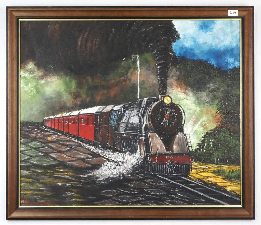 Stephen J Anderson - J Class Locomotive, Oil Image 1++