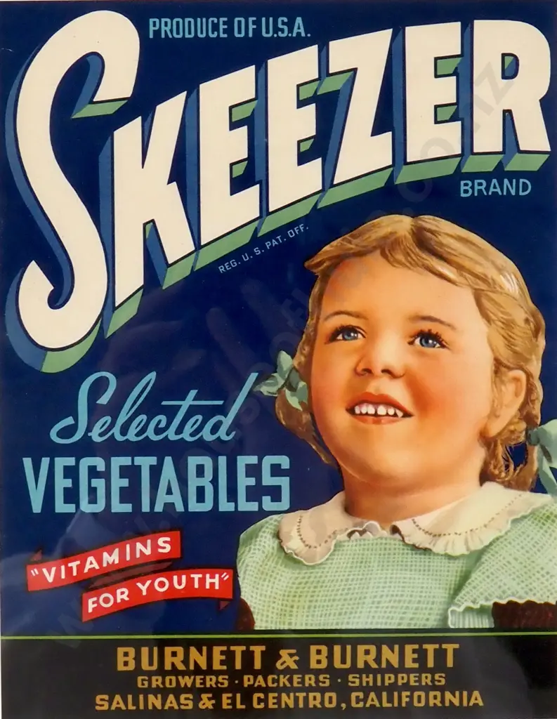 Authentic Lithographs - Vegetable Crate, Labels Image 1++