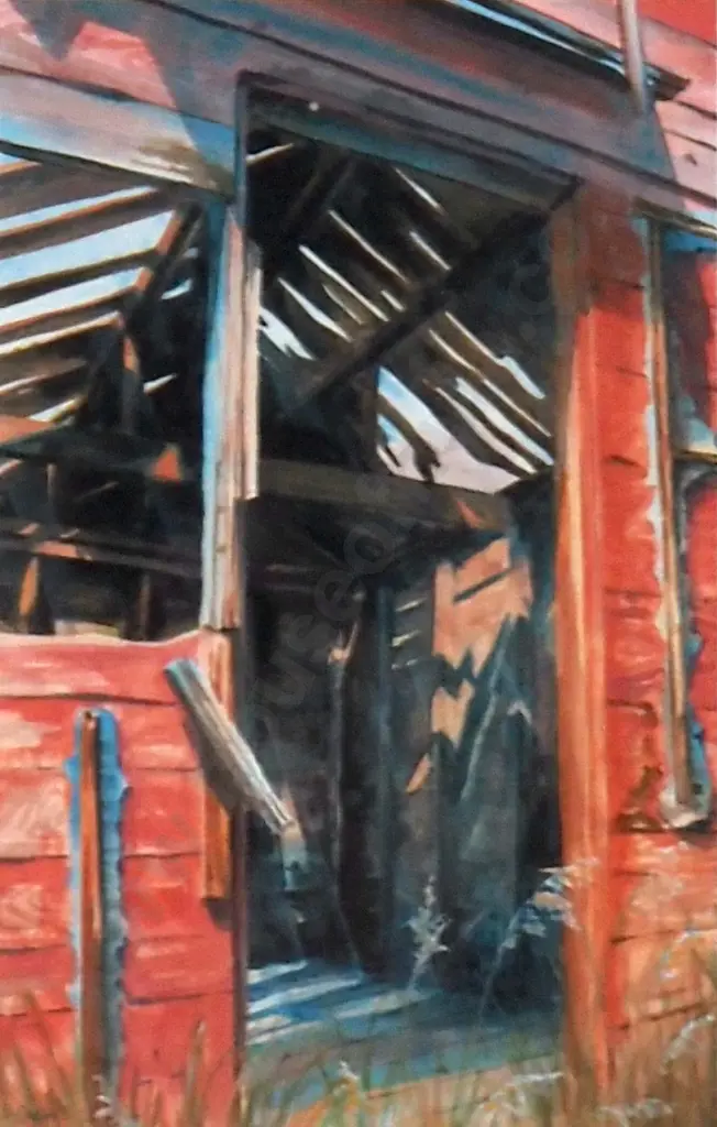 Ian Sheldon - Fading Red Granary, Giclee Print Image 1++