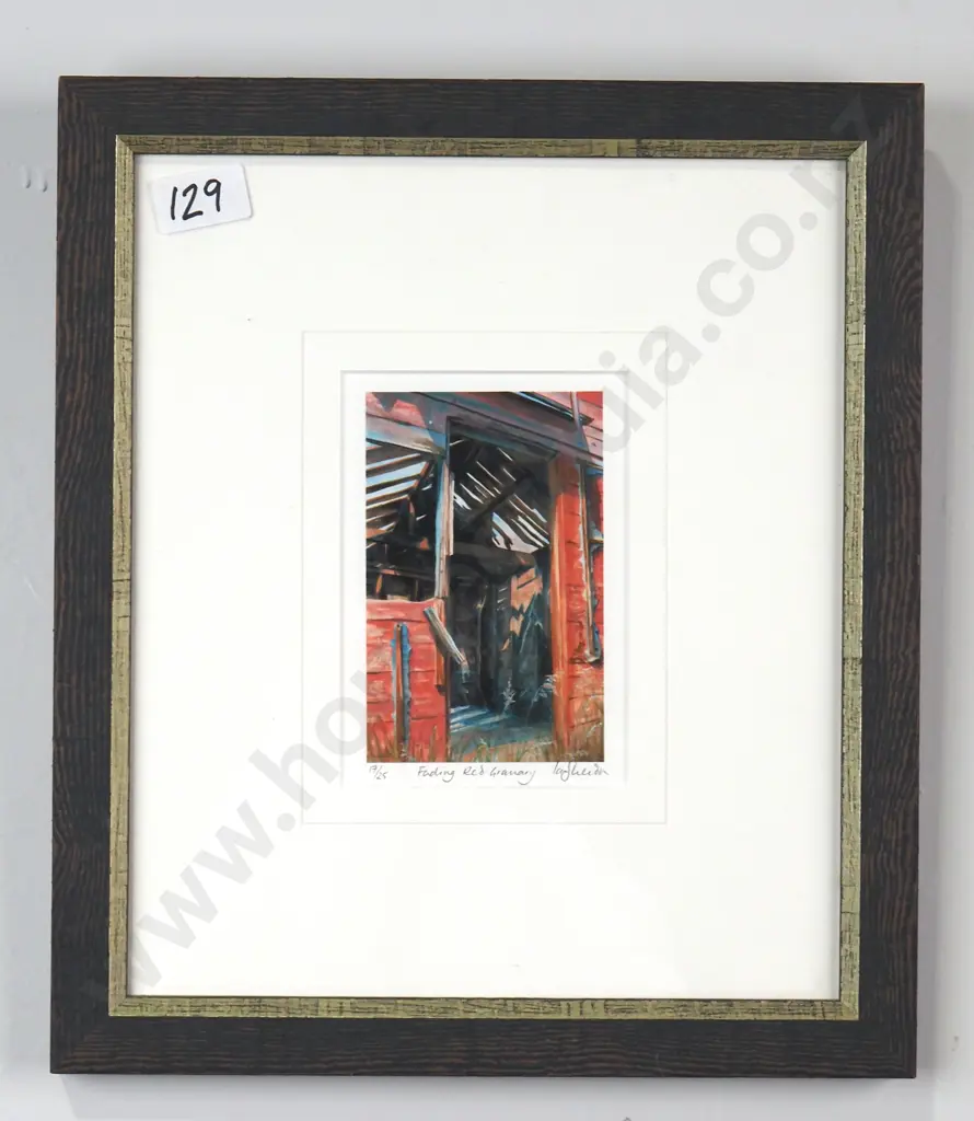 Ian Sheldon - Fading Red Granary, Giclee Print Image 1++