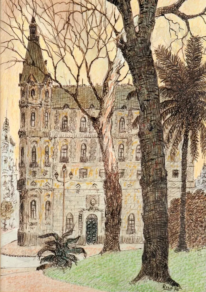 Rilo - European Landscape, Pen & Ink Image 1++