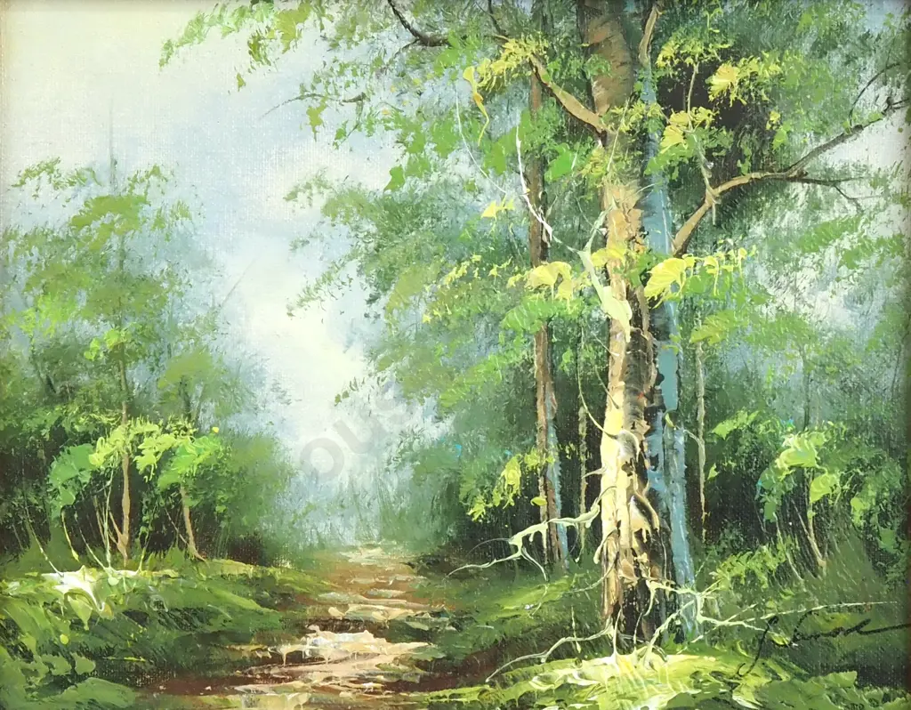 S Jones - Woodland Scene, Oil Image 1++