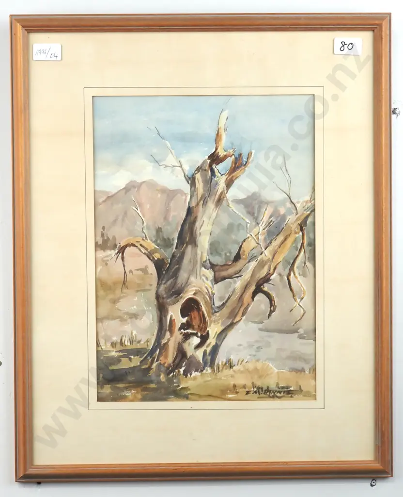 E.M. Dinnie - Dead Tree, Watercolour Image 1++