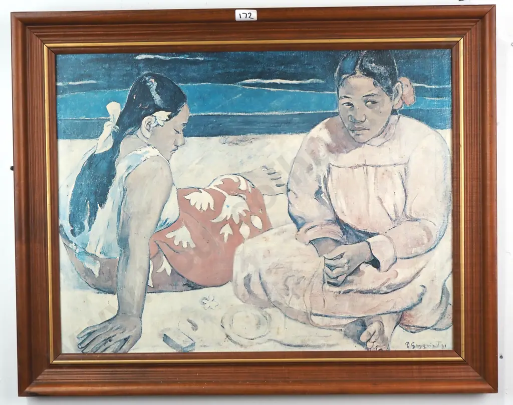 Paul Gaugin - Tahitian Women on Beach, Reproduction Print (1891) Image 1++