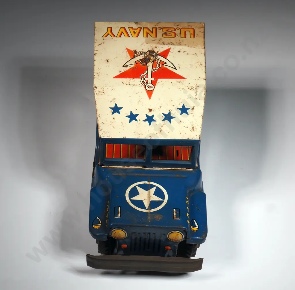Tin Plate U.S Navy Truck: Made in Japan Image 1++