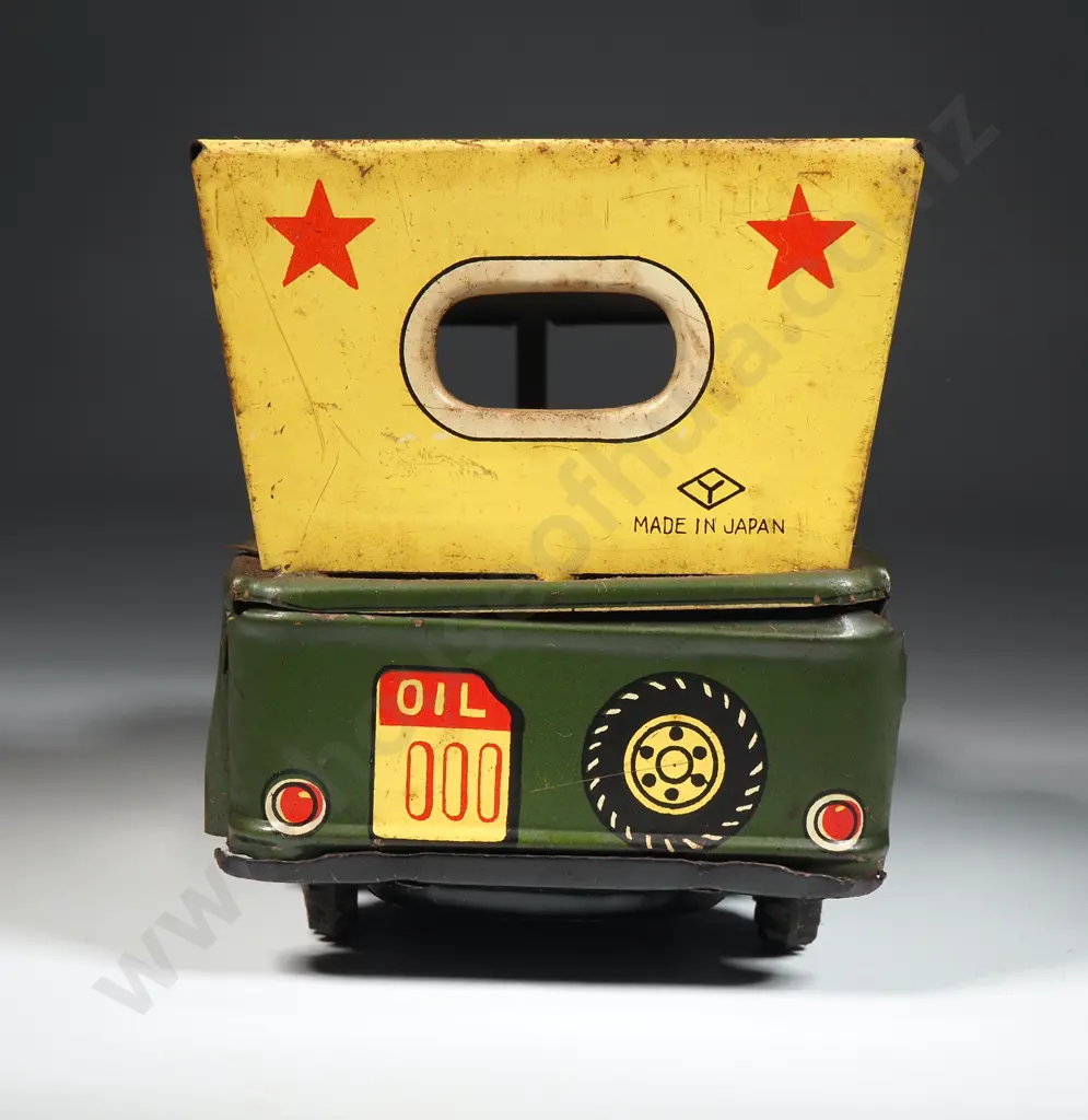 Tin Plate Wind-up U.S Army Truck: 00521- Made In Japan Image 1++