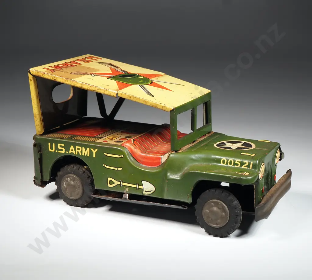 Tin Plate Wind-up U.S Army Truck: 00521- Made In Japan Image 1++