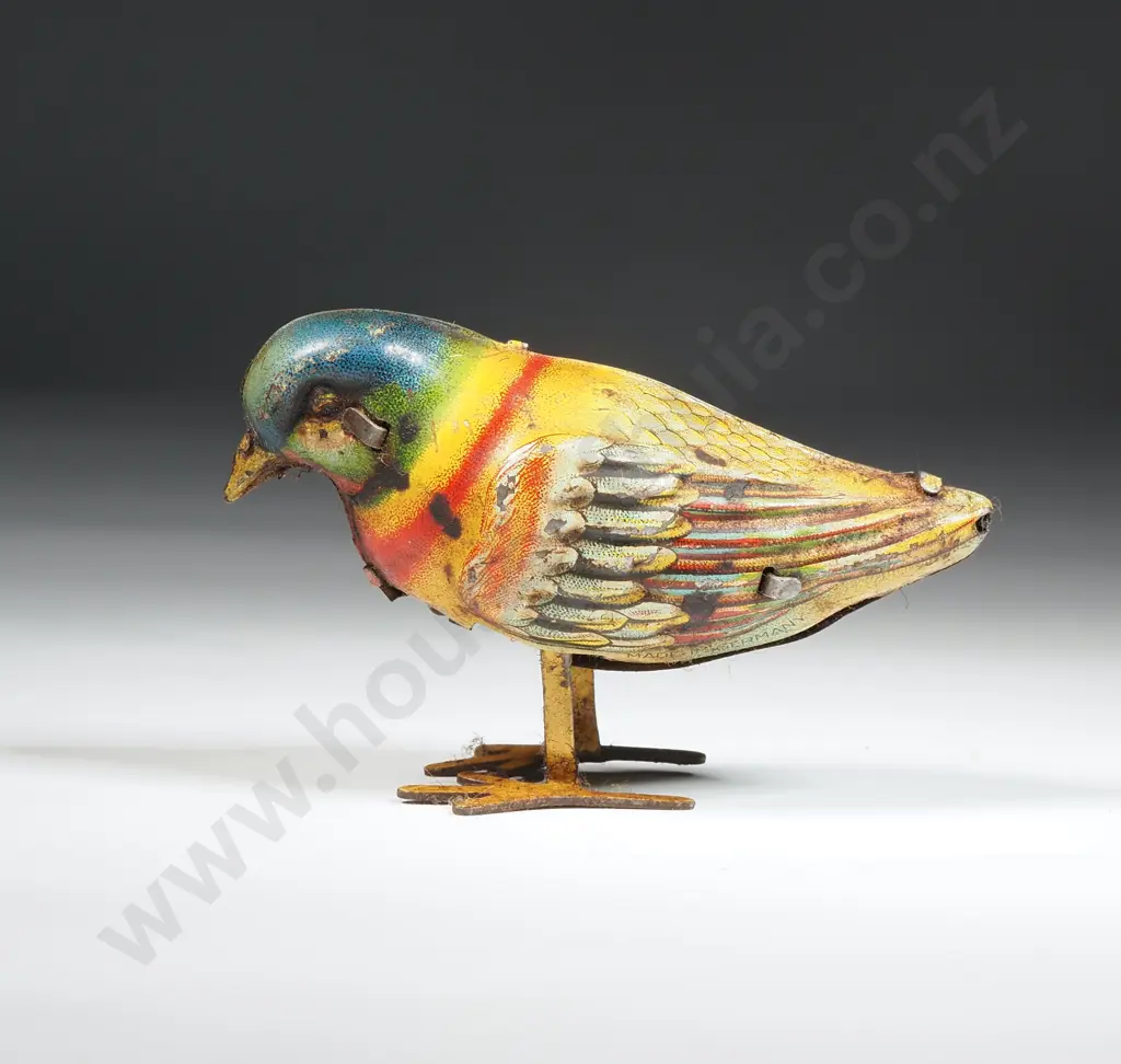 Vintage Wind-up Tin Plate Small Parot: Made in Germany Image 1++