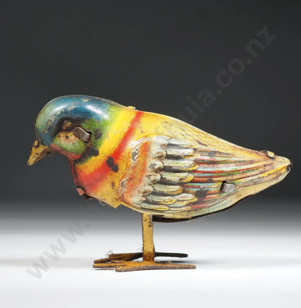Vintage Wind-up Tin Plate Small Parot: Made in Germany Image 1++