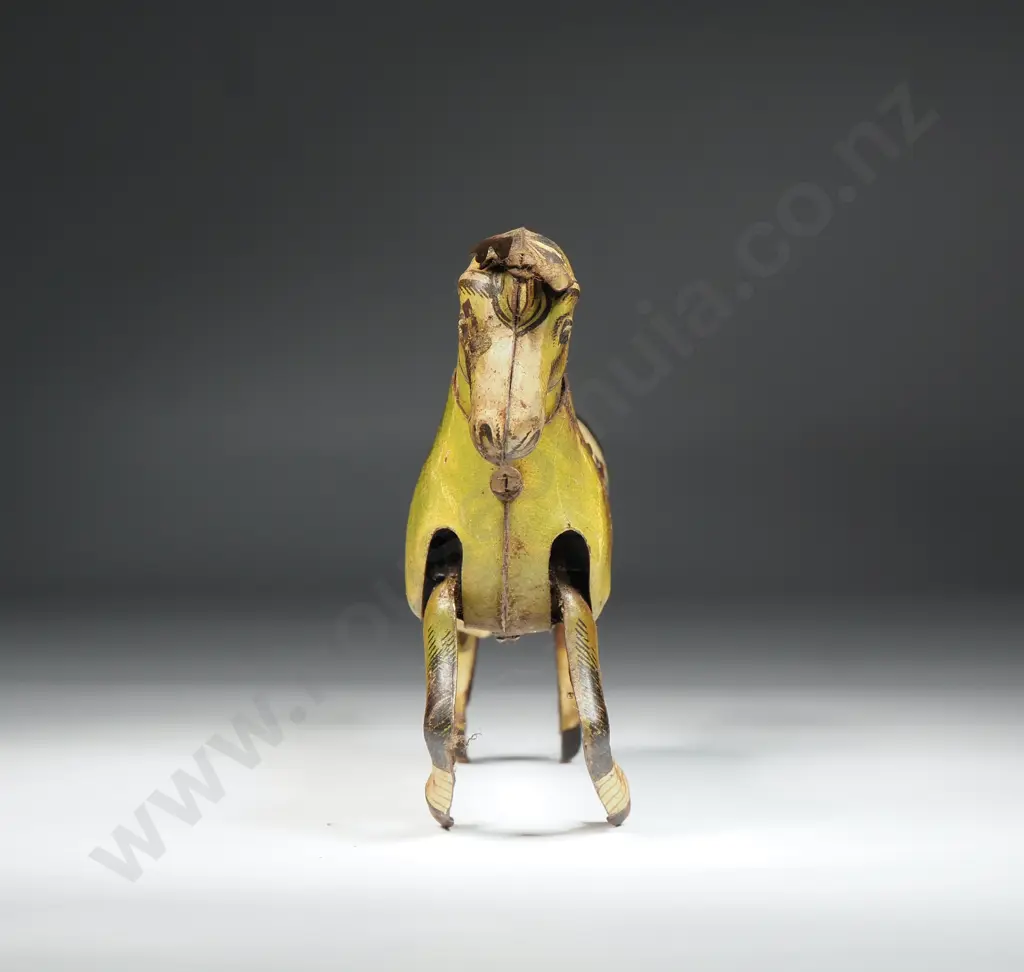 Vintage Tin Plate Wind-up Horse - Made in US Zone Germany Image 1++