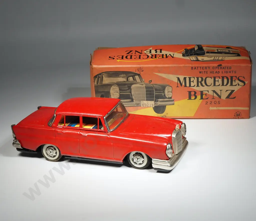 Vintage Tin Plate Mercedes Benz: 220S. Made In Japan Image 1++
