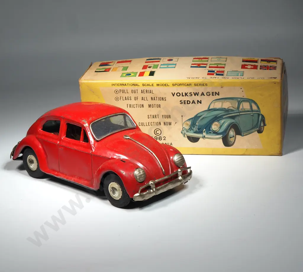 Tin Plate Volkswagen Sedan w/ Box: Made in Japan Image 1++