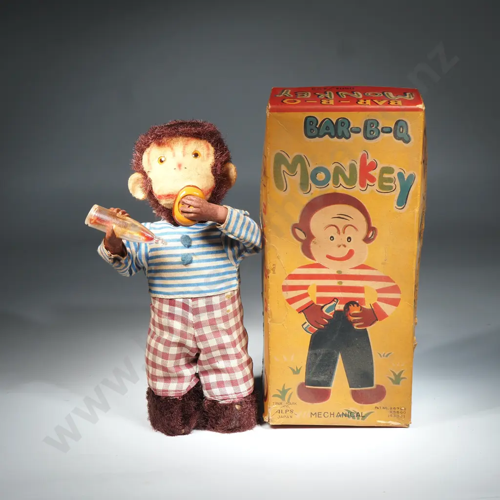 Vintage 'Bar-B-Q' Monkey Mechanical Made In Japan Image 1++