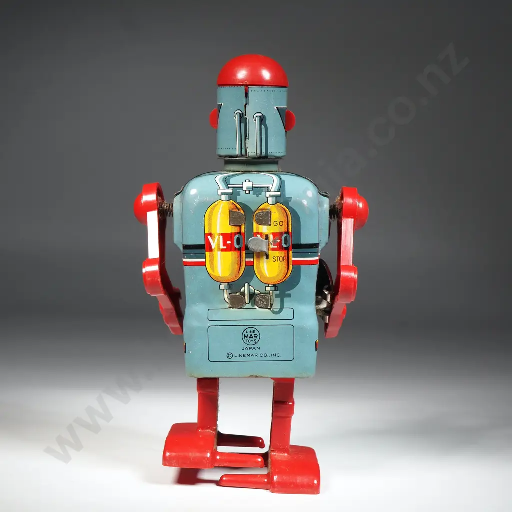 Line Mar Toys - 'Mechanical Walking Sparking Robot' In Original Box, Made in Japan Image 1++