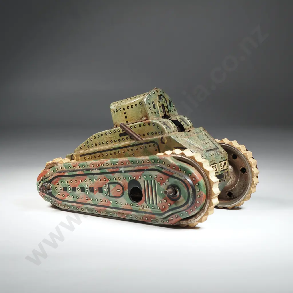 Vintage German Tin Plate Wind Up Toy Tank,The Gama T58 Image 1++