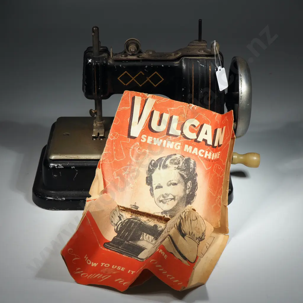 Vulcan Toy Sewing Machine & Original Instructions Image 1++