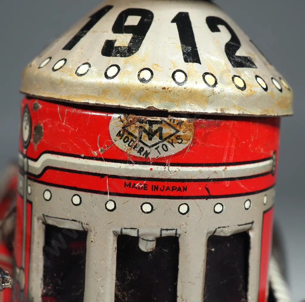 1912 Fire Engine Friction Tin Lithograph Toy Image 1++