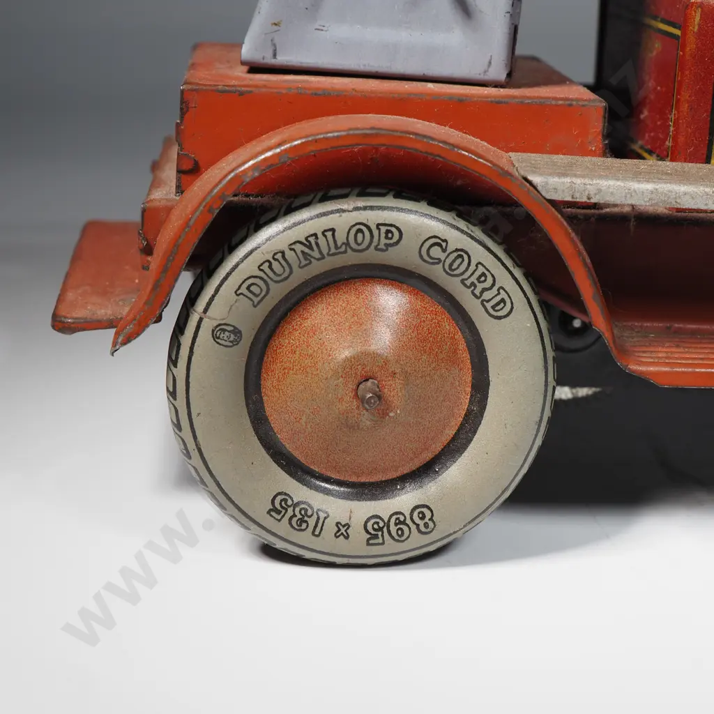 Tippco Pressed Tin, Lithograph Wind-up Fire Truck Image 1++