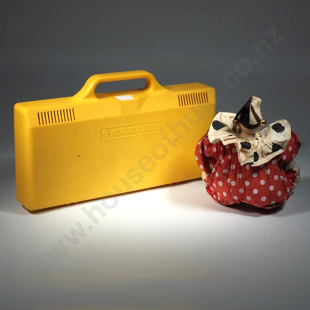 Resonator Bells (Xylophone) in Plastic Carrying case & Ann Ornamental Clown  Image 1++