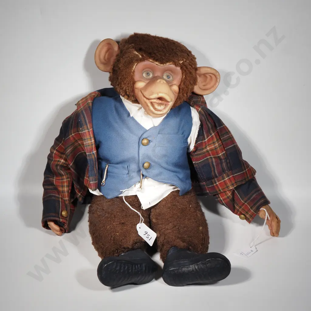 Chad Valley Toy Monkey Figure "Jacko". Hgt 550mm  Image 1++