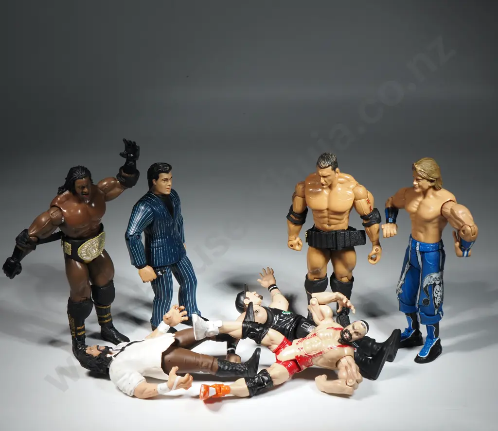 Seven WWE (World Wrestling Entertainment) Figures Image 1++