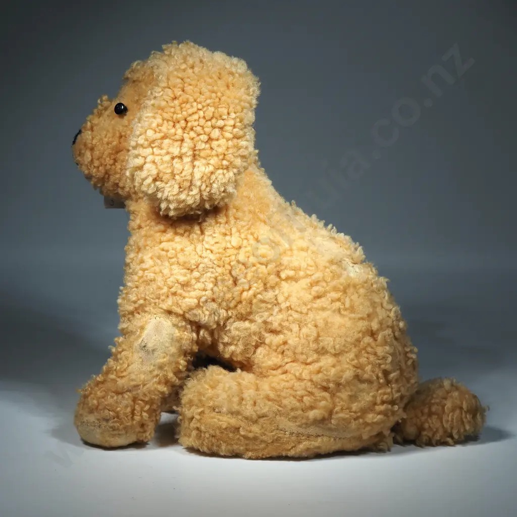 Vintage Plush Seated Dog Toy Image 1++
