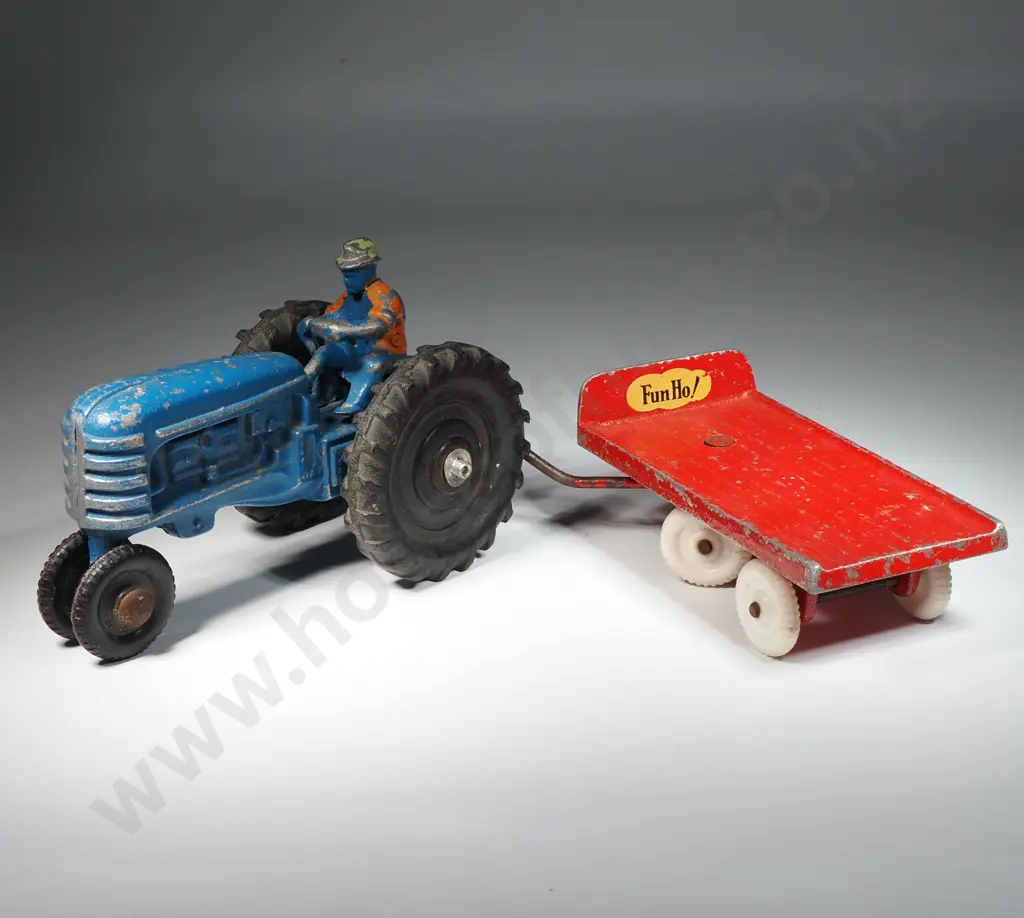 FunHo! Tractor with blade & Flatbed Trailer Image 1++