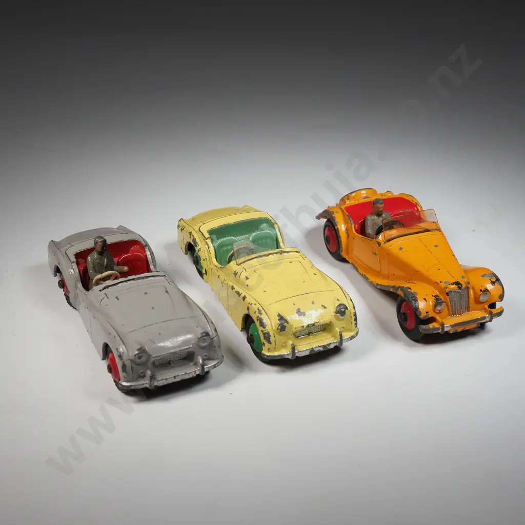 Dinky Toys -' Two Triumph TR2, One M. G. Midget' Toys Image 1++