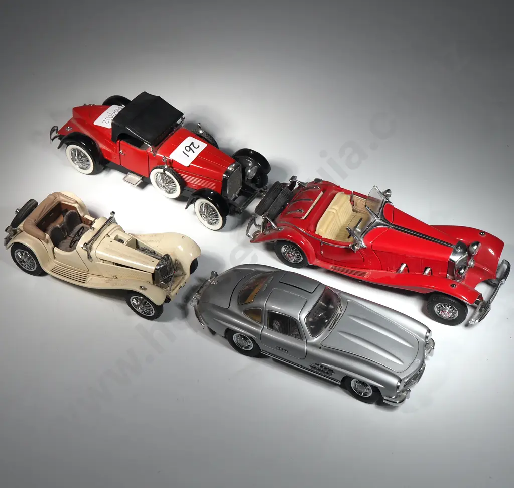 Assorted Lot of Four Diecast Model Cars Image 1++