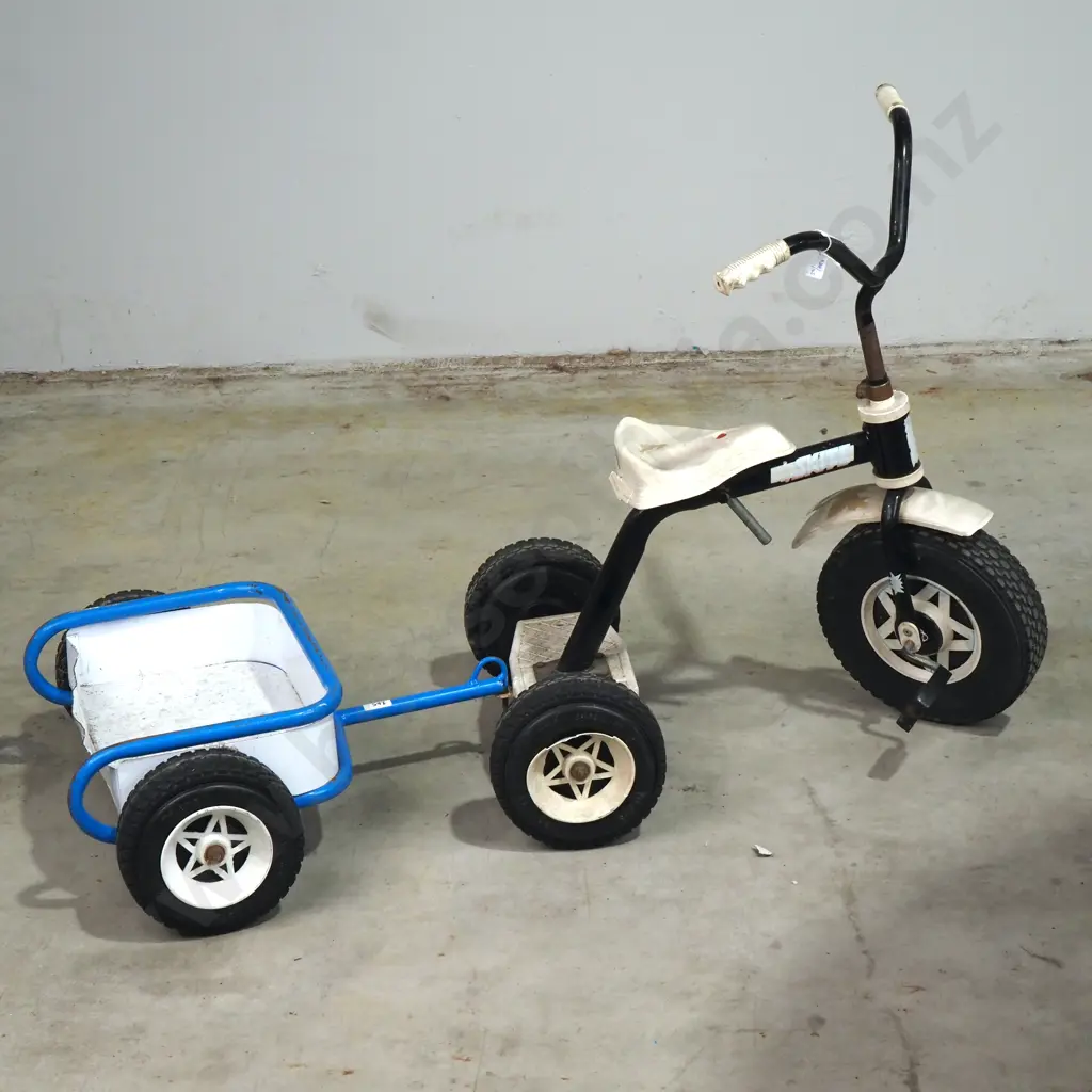 Vintage "Skite" Child's Tricycle & Trailor  Image 1++