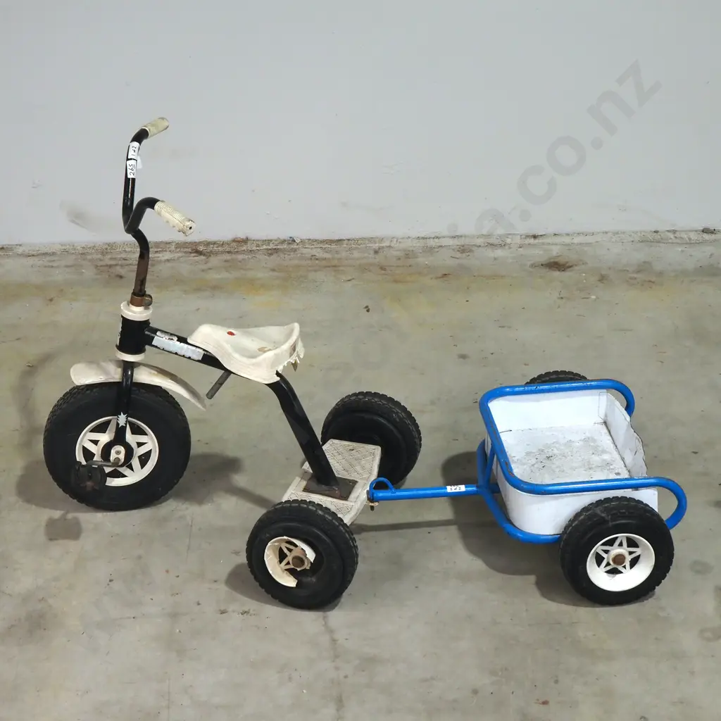 Vintage "Skite" Child's Tricycle & Trailor  Image 1++