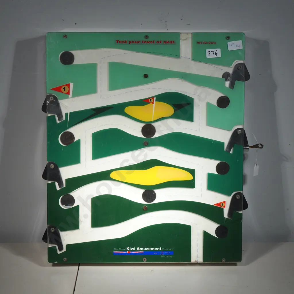 Vintage Wall Mounted Marble Maze Game By  "Kiwi Amuzement" Image 1++