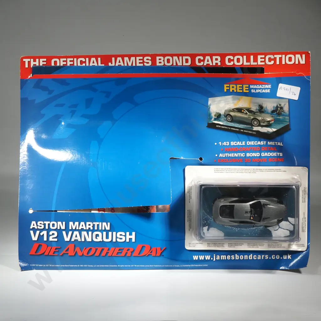 James Bond Car Collection 1/43 O Scale, Aston Martin V12, Vanquish, Die Another Day Image 1++