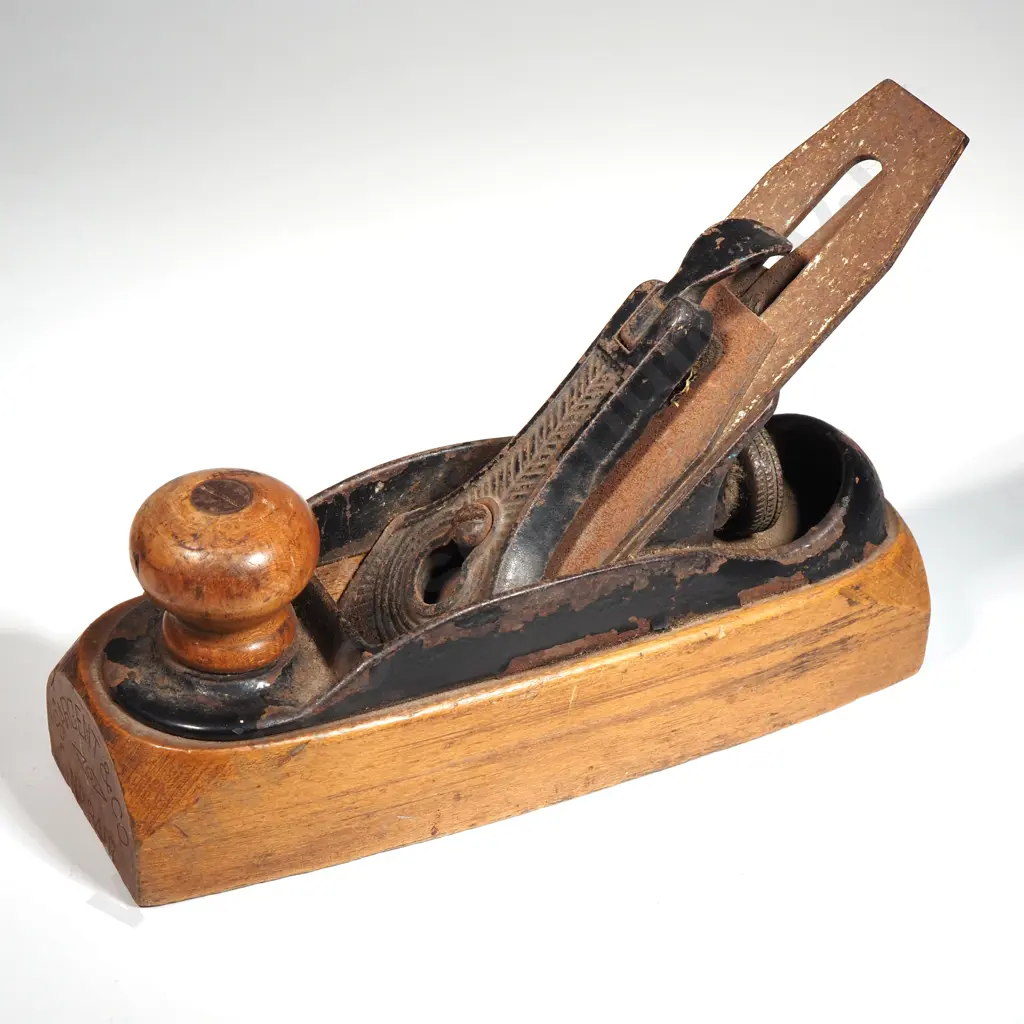 Cast Iron & Wooden Plane Image 1++