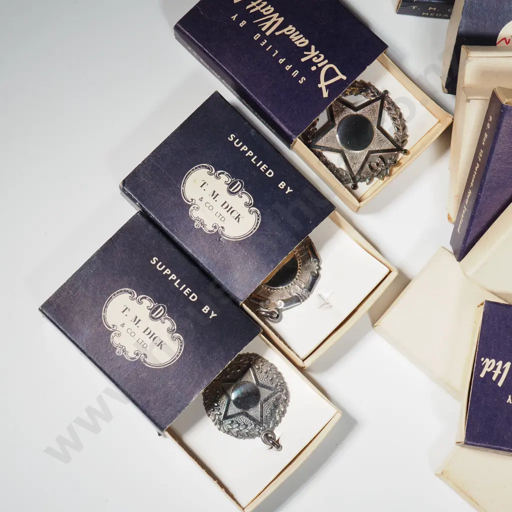 Large Quantity Of Silver Plate Pipe Band Medals Image 1++